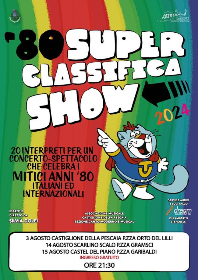 super classificashow musica anni 80 a castiglione della pescaia