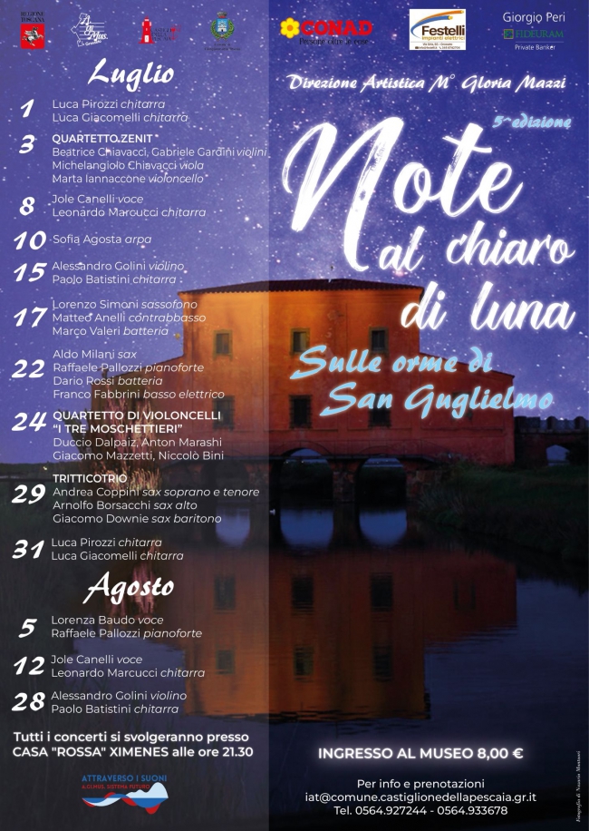 note al chiaro di luna a castiglione della pescaia