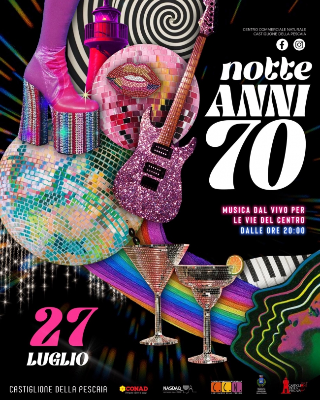 notte musica anni 70 a castiglione della pescaia