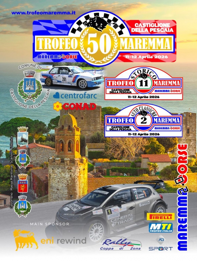 50esimo Trofeo Rally della Maremma a Castiglione della Pescaia