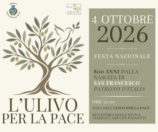 posa ulivo per la pace